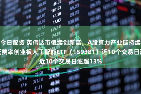 今日配资 英伟达市值续创新高，A股算力产业链持续走强，低费率创业板人工智能ETF（159381）近10个交易日涨超13%