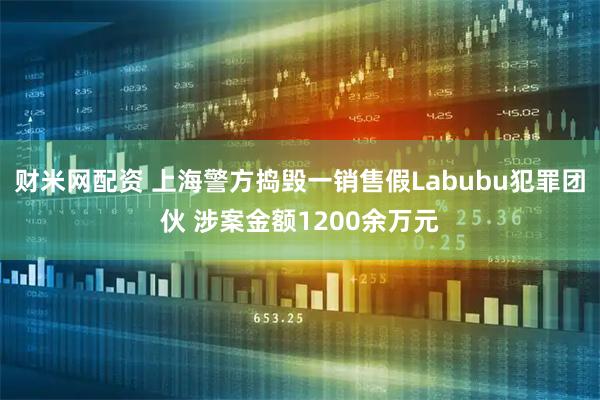 财米网配资 上海警方捣毁一销售假Labubu犯罪团伙 涉案金额1200余万元
